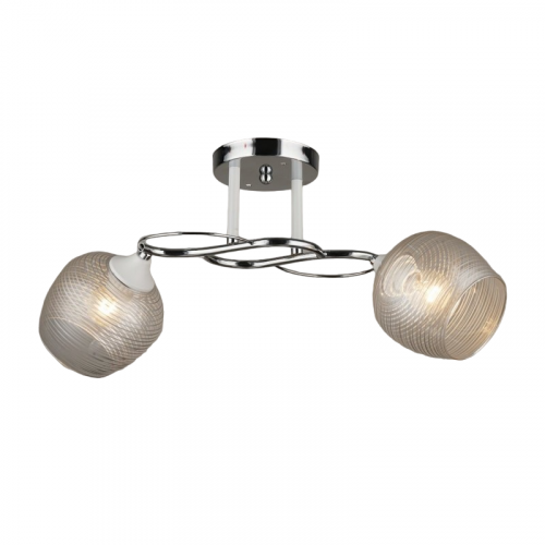 LVK C 1376/2 WT+CR люстра L55W19H26 2хЕ27х60W